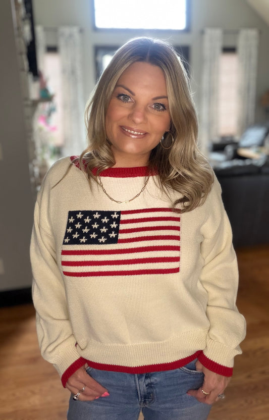 American Flag Sweater