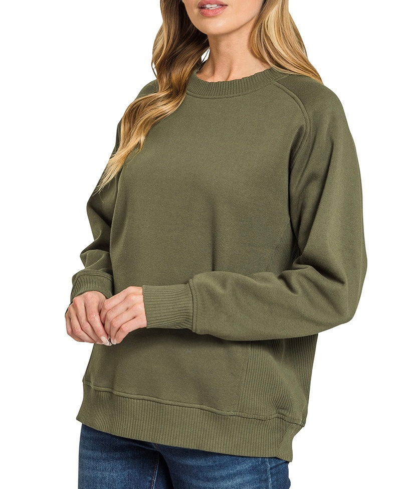 Green Raglan Sweatshirt
