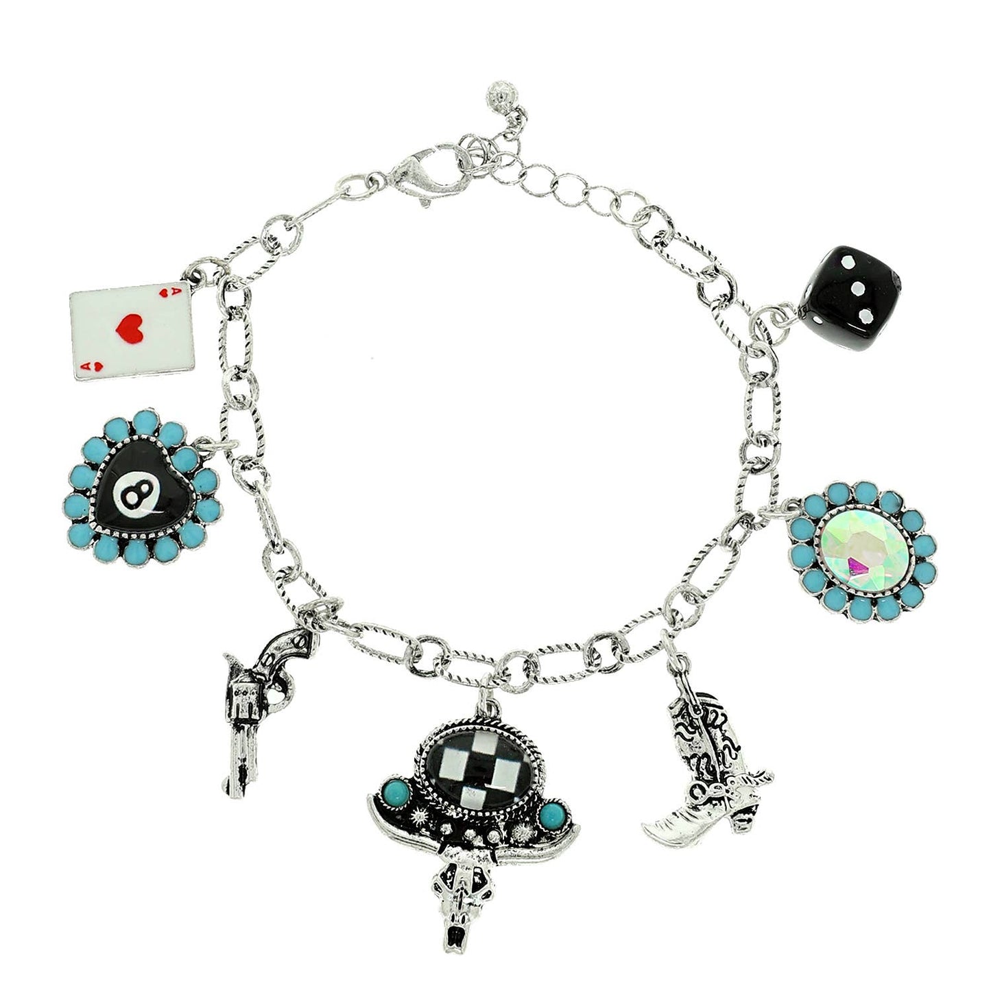 Western Theme Multi Charm Bracelet