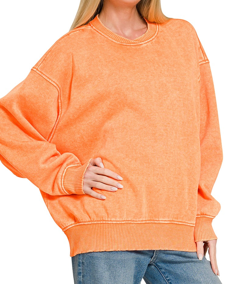 Orange Oversized Sweatshirt