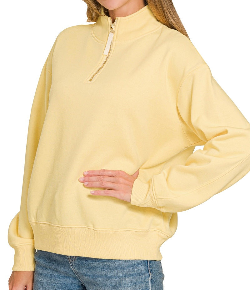 Fleece Half Zip Yellow