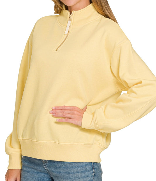 Fleece Half Zip Yellow