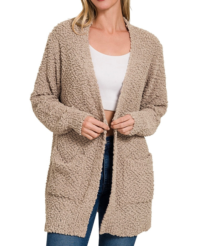 Popcorn Sweater Tan