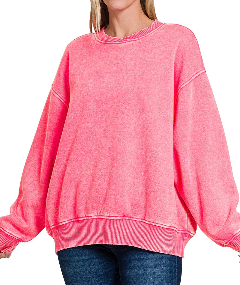 Fuchsia Oversized Sweatshirt