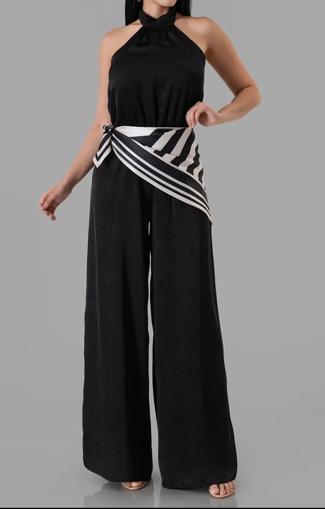 Satin Halter Jumpsuit