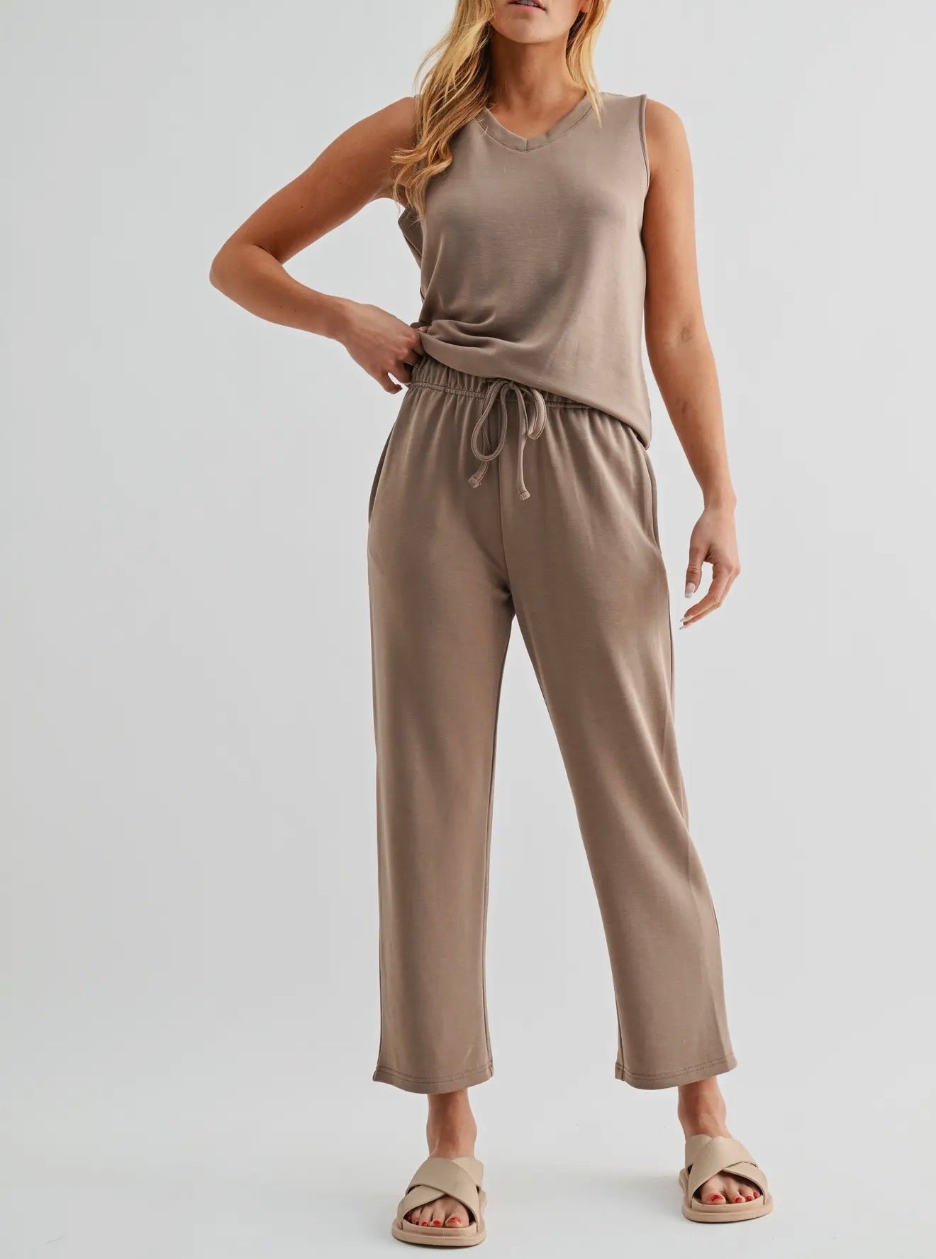 Tan 2 piece Set