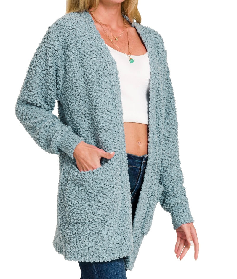 Popcorn Sweater Teal