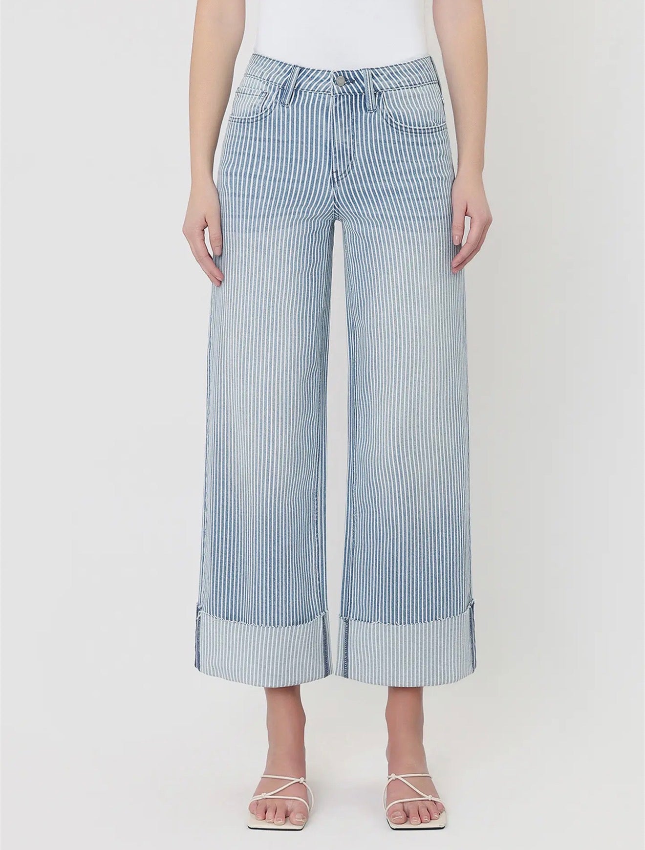 Striped Denim Jeans