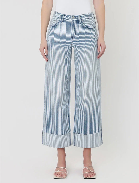 Striped Denim Jeans