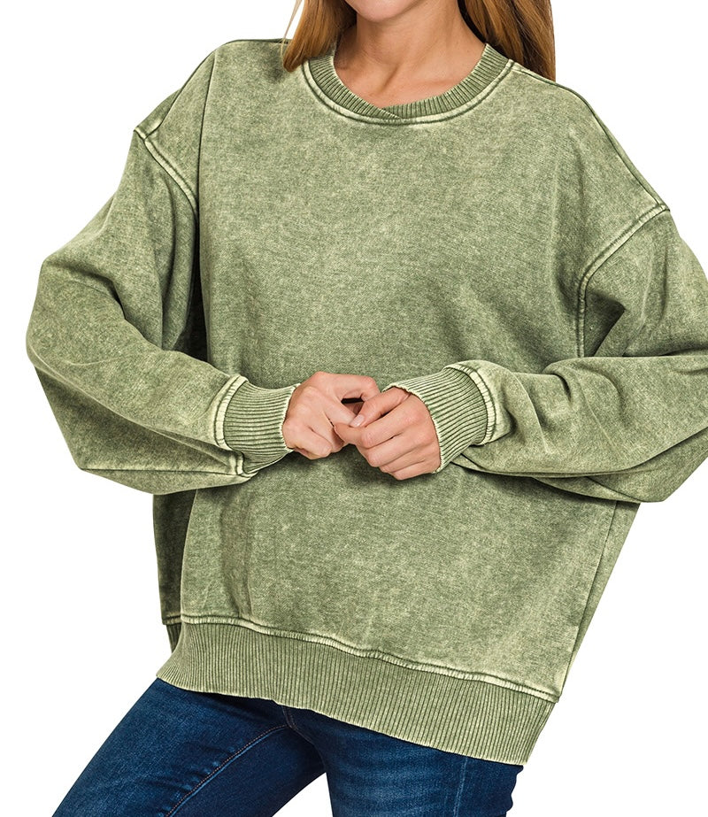 Green Oversized Sweatshirt