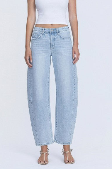 High Rise Barrel Jeans