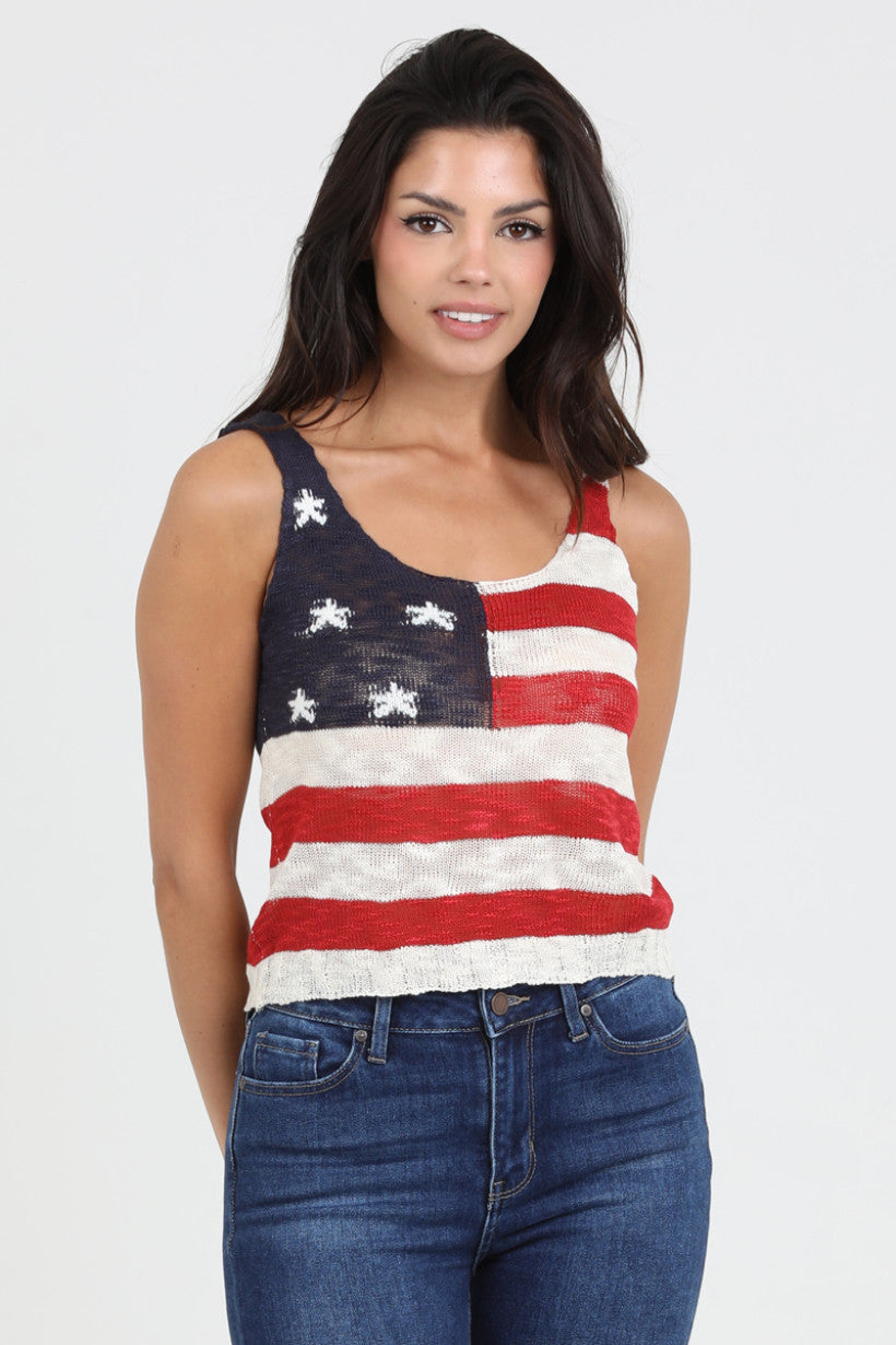 Flag Knit Top