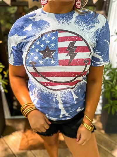 Bleached Smiley Tees
