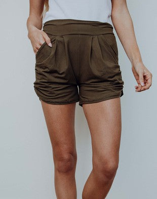 Olive Harem Shorts