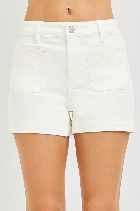White Jean Shorts