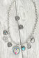 Western Theme Heart Pendant Necklace Set