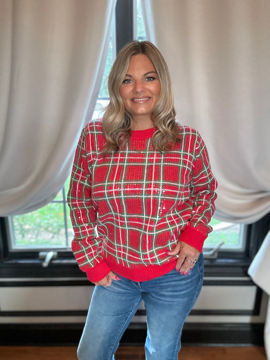 Christmas Sequin Plaid