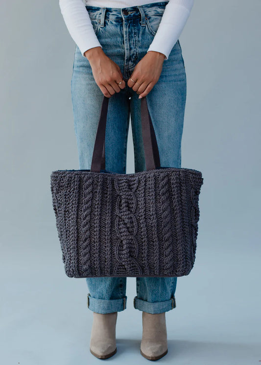 Cable Knit Tote