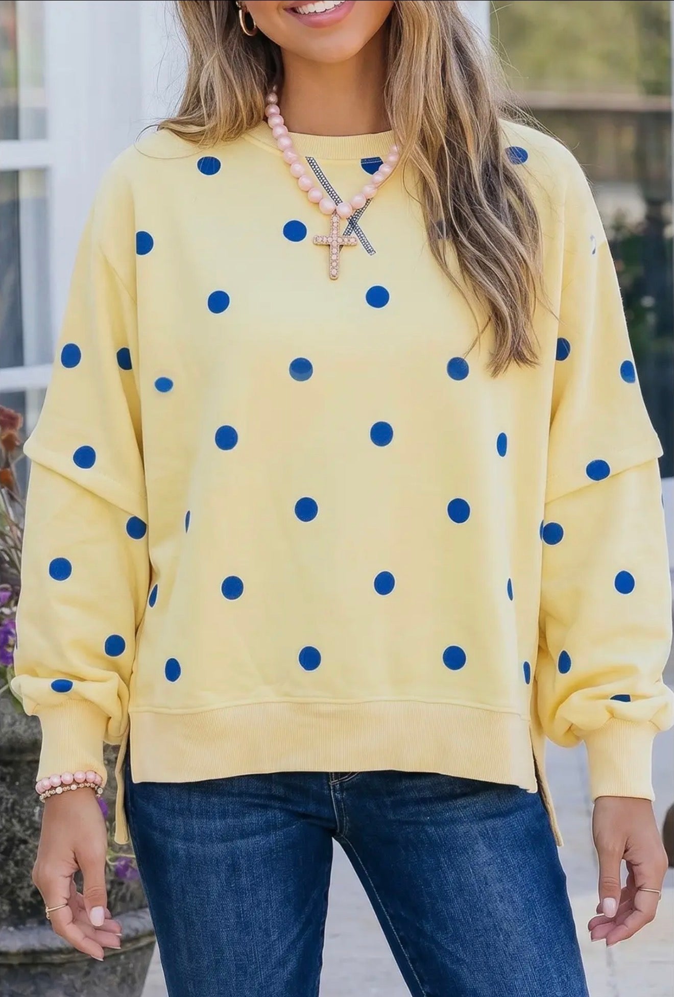 Blue and Yellow Top