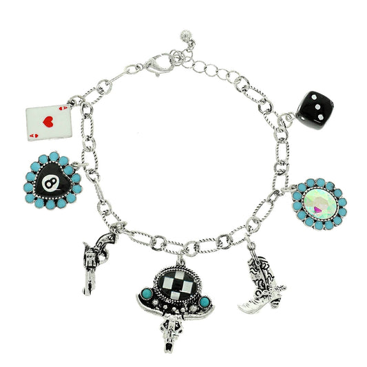 Western Theme Multi Charm Bracelet