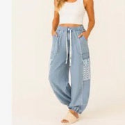 Denim Drawstring Joggers