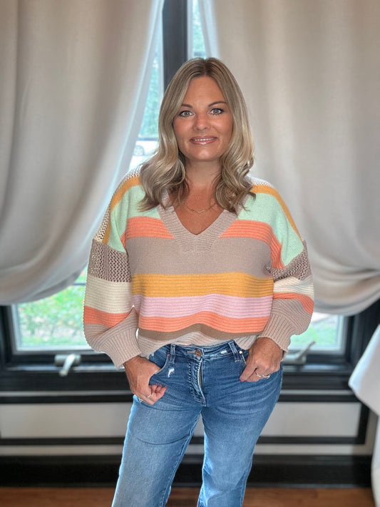 Neutral Stripe Sweater