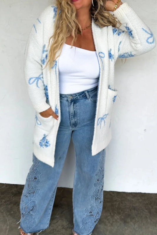 Blue Bow Cloud Cardigan