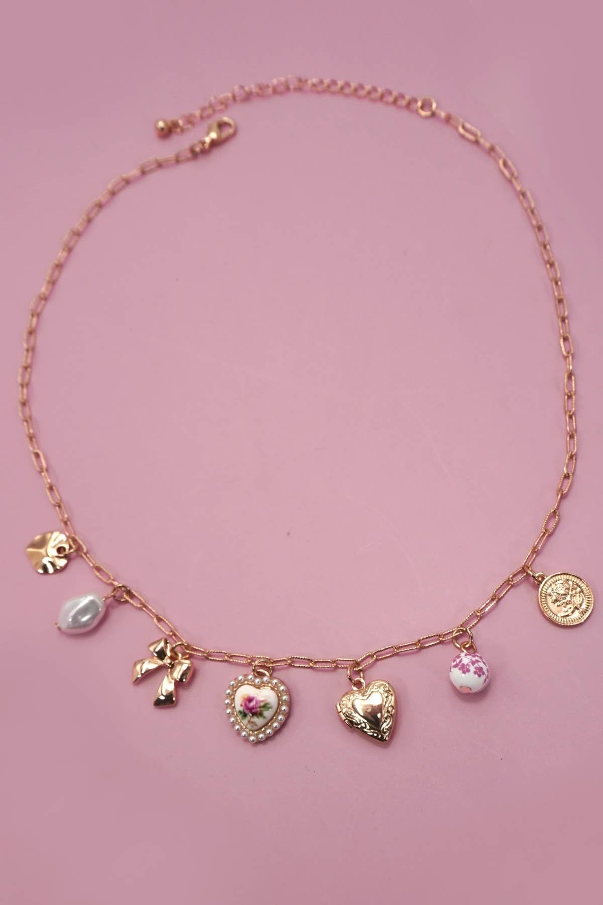 Pink Charm Necklace
