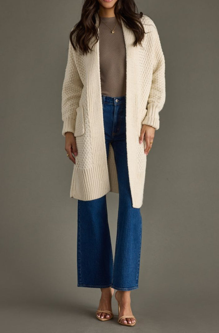 Tan Crochet Cardigan