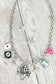 Western Theme Jeweled Multi Charm Necklace Set