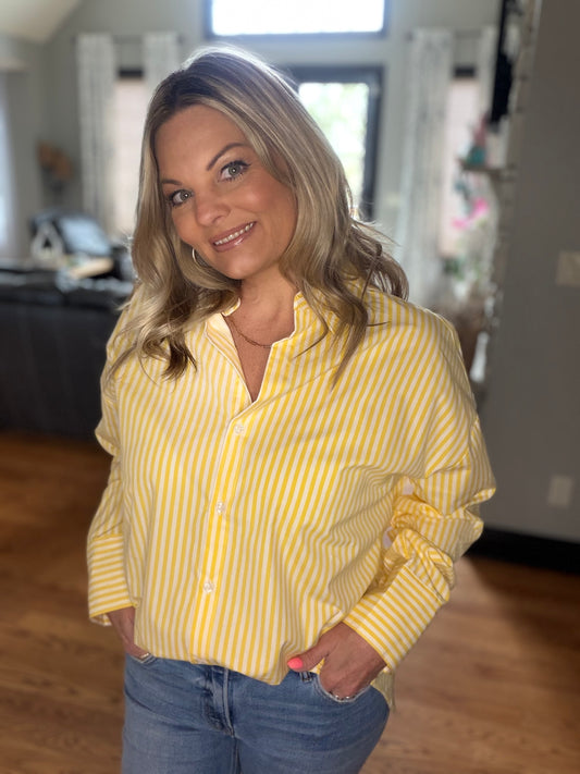 Yellow Striped Top