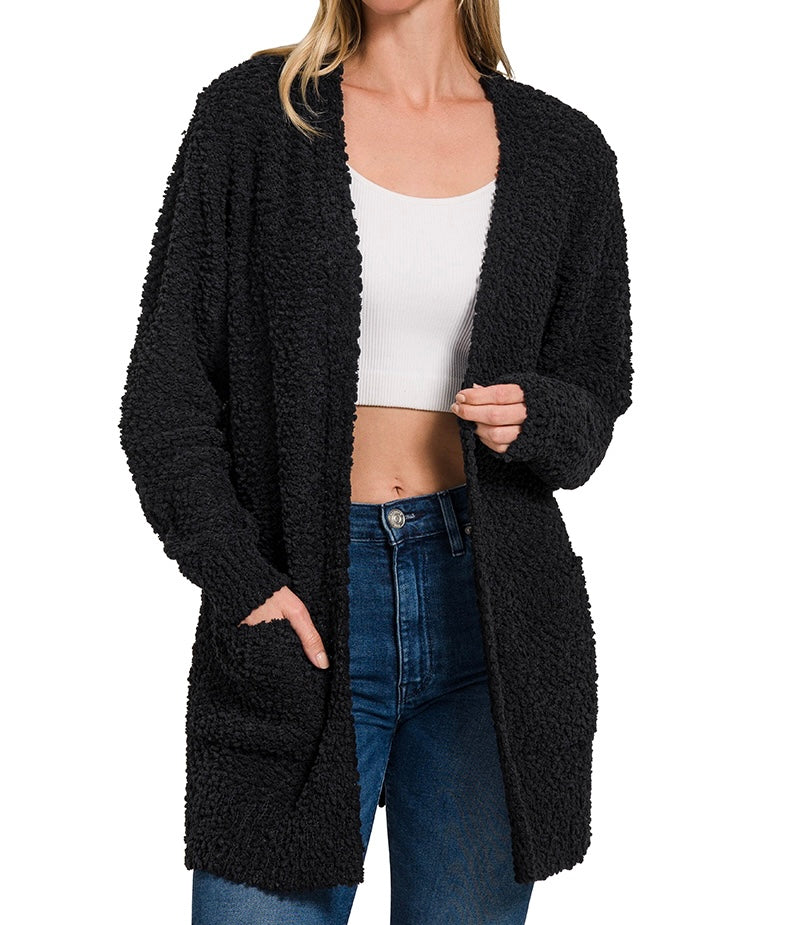 Popcorn Sweater Black
