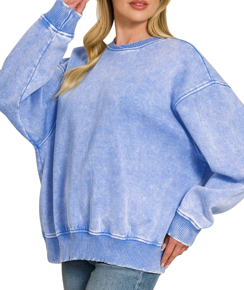 Blue Oversized Sweatshirt