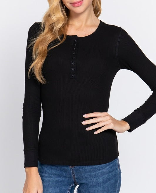 Olive Henley Top