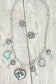 Western Theme Jeweled Heart Charm Necklace Set