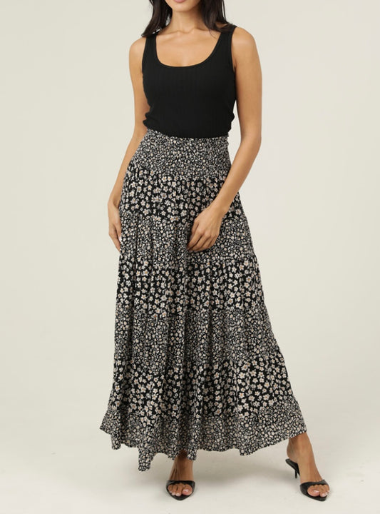 Black Tiered Skirt