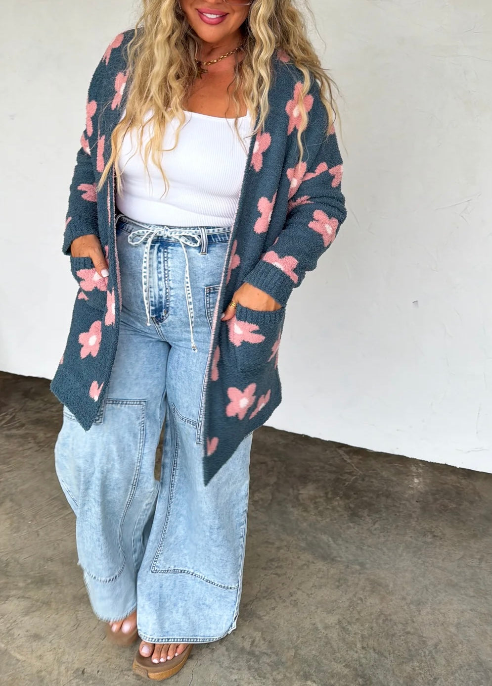 Blue Daisy Cloud Cardigan