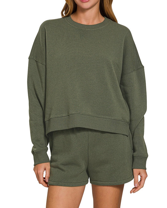 Olive 2 Piece Sweats Set