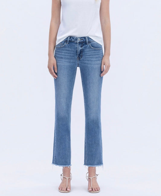 Mid Rise Crop Jeans