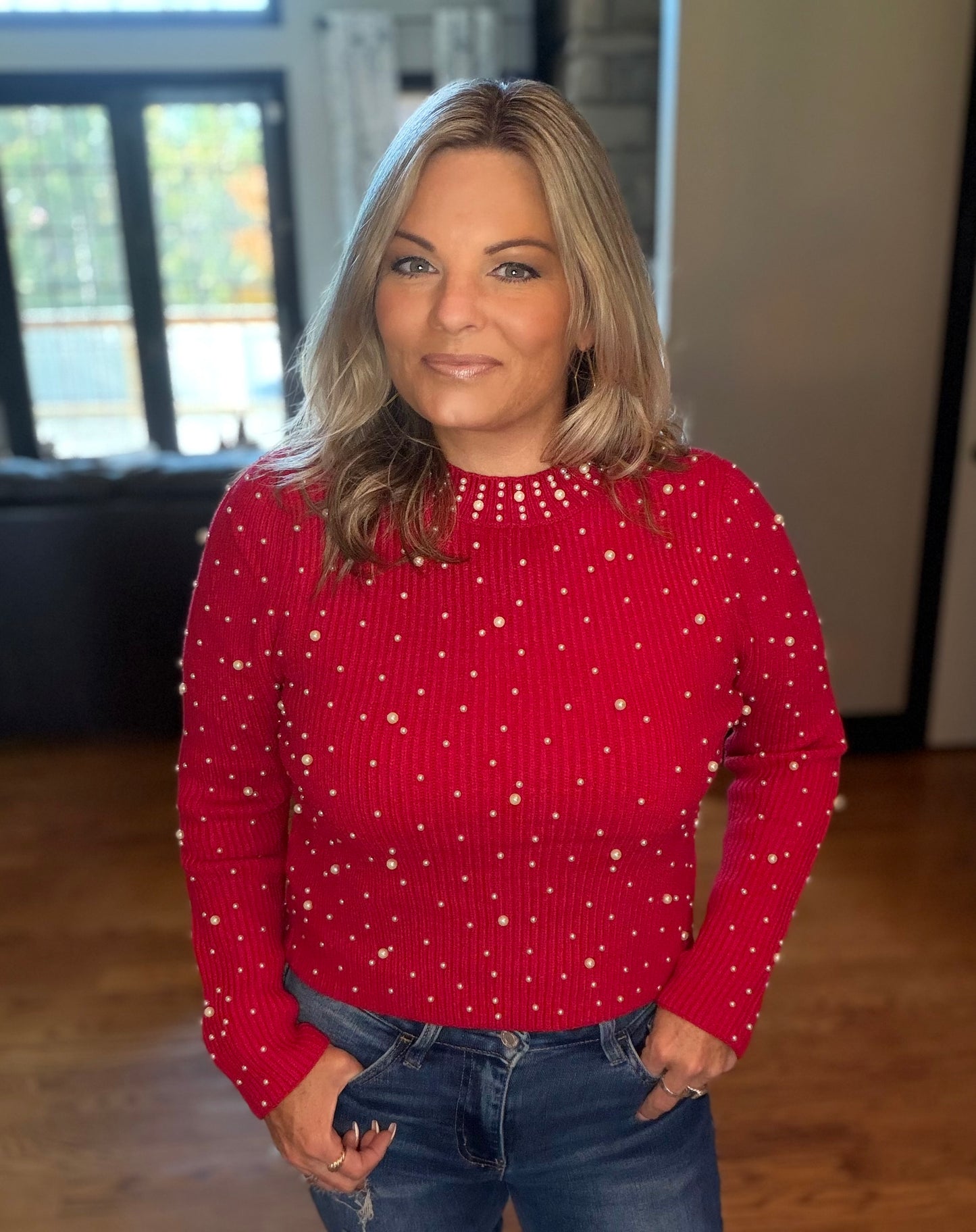 Red Pearl Sweater