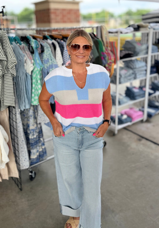 Striped Knit Top
