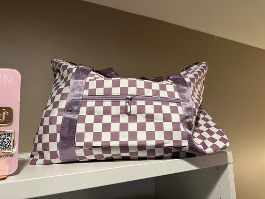 Checkered Duffle Bag