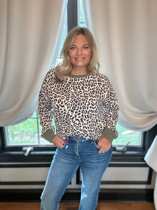 Animal Print Drop Shoulder