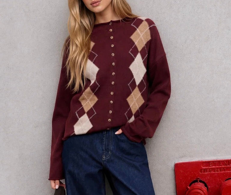 Argyle Cardigan