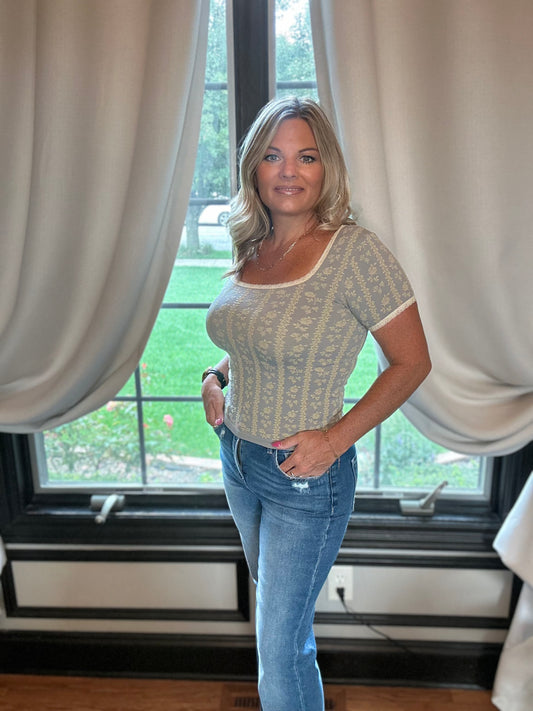 Lace Trimmed Top