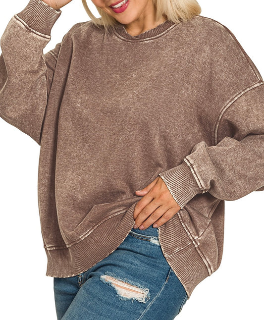 Acid Wash Brown Sweatshirt
