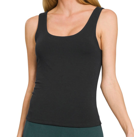 Double Layered Tank Black