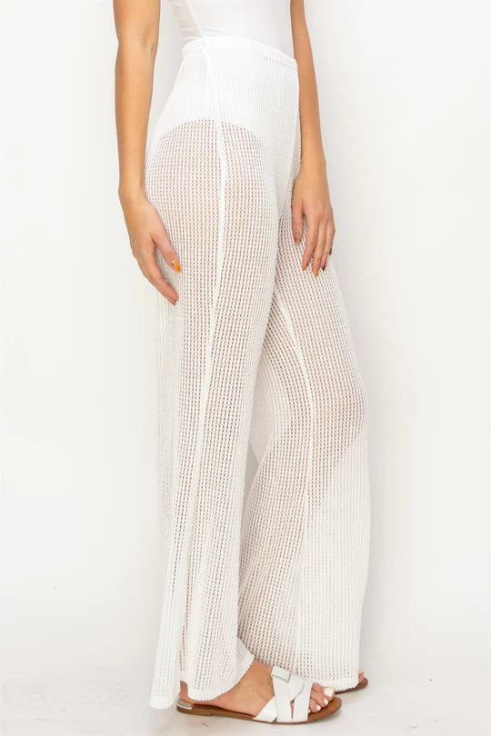 White Suit Cover-up Pants