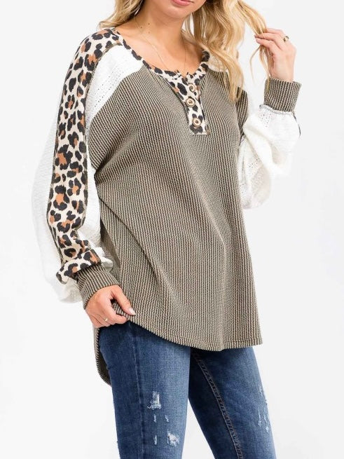 Olive Leo Top