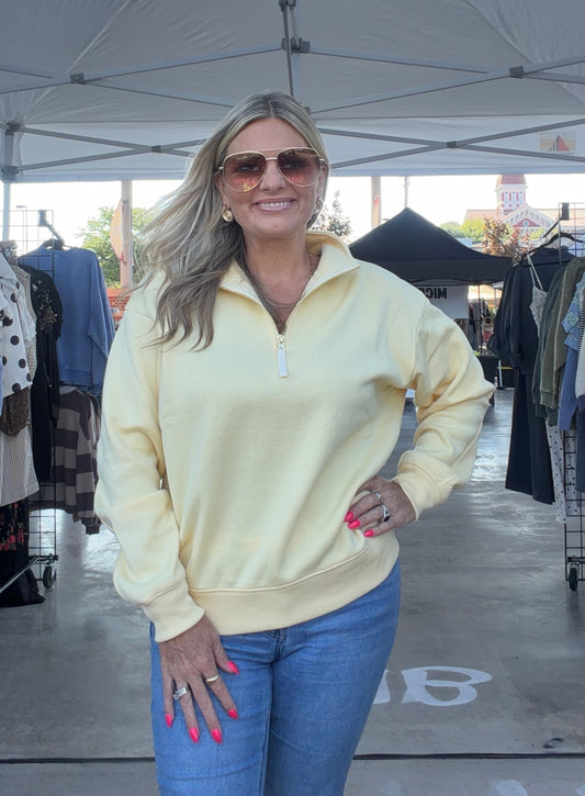 Fleece Half Zip Yellow